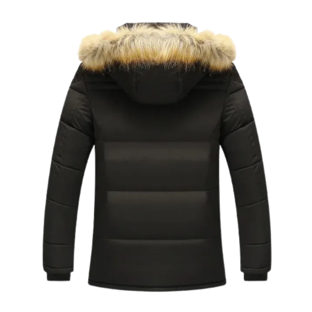 Elegante gepolsterte Fleece-Winterjacke