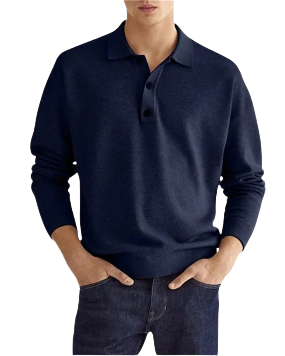 Eleganter Polo Pullover