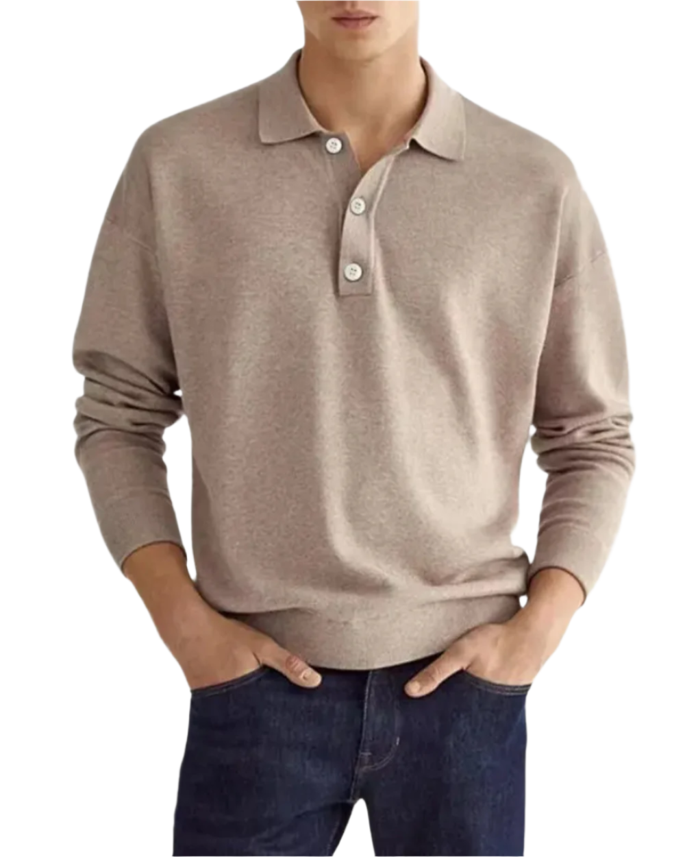 Eleganter Polo Pullover
