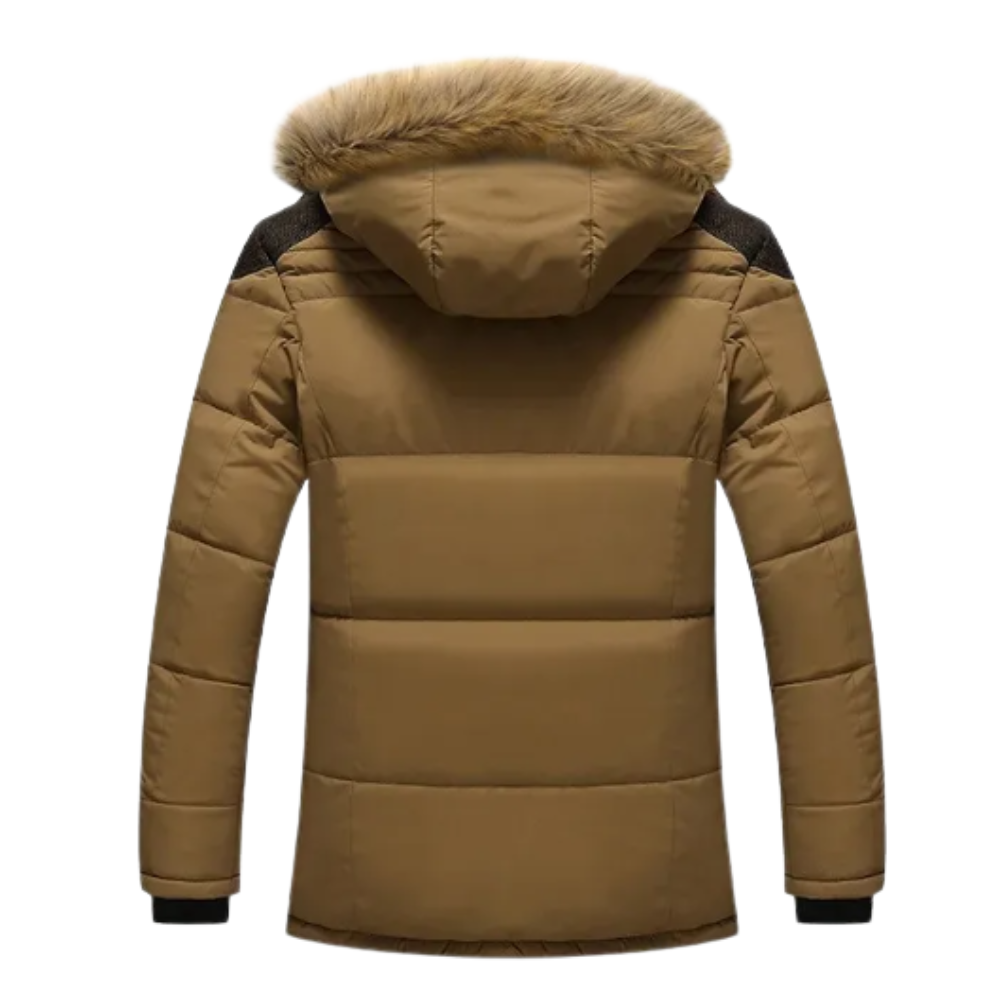 Elegante wattierte Fleece-Winterjacke