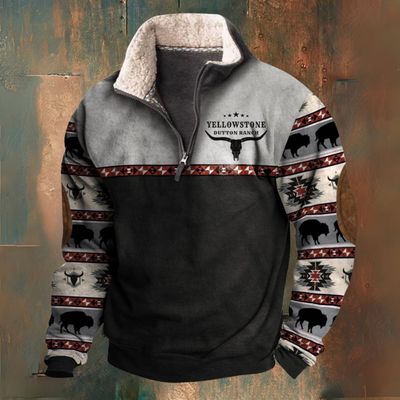 Lukas Retro-Reißverschluss-Pullover