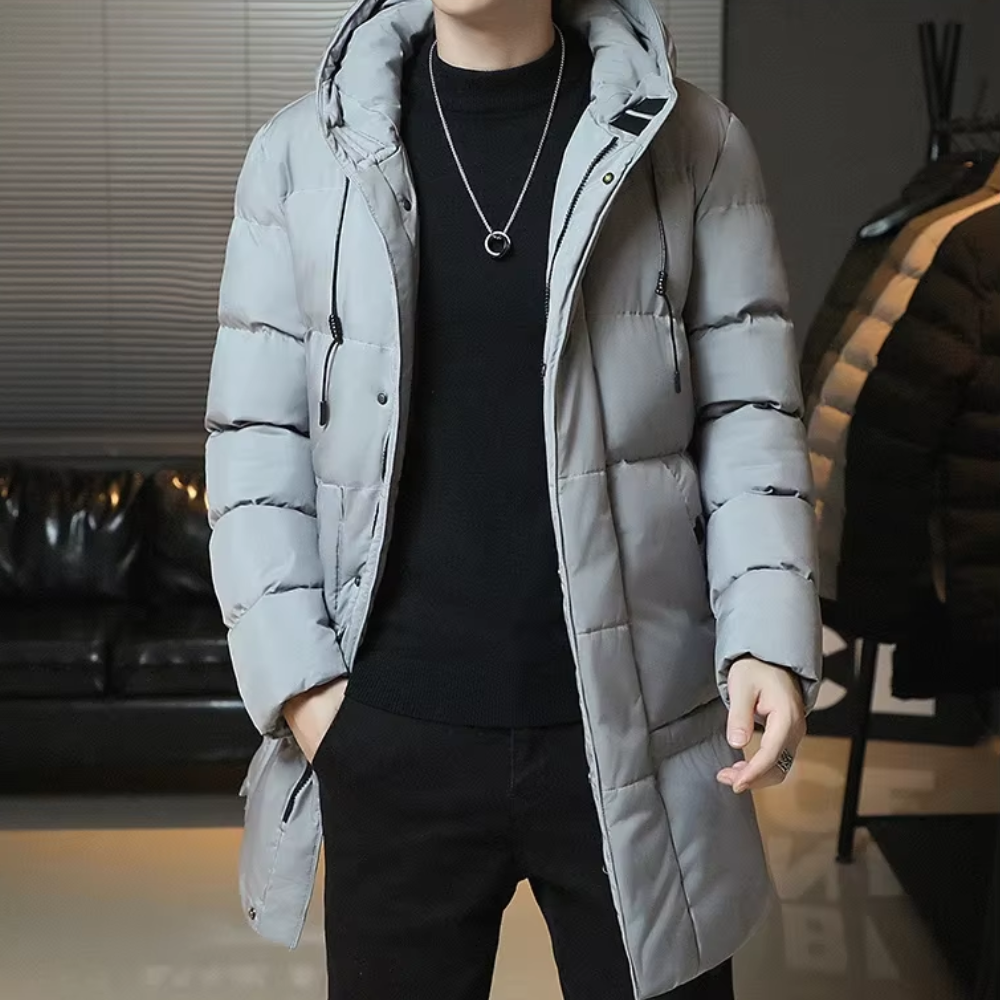 Elegante lange Winterjacke