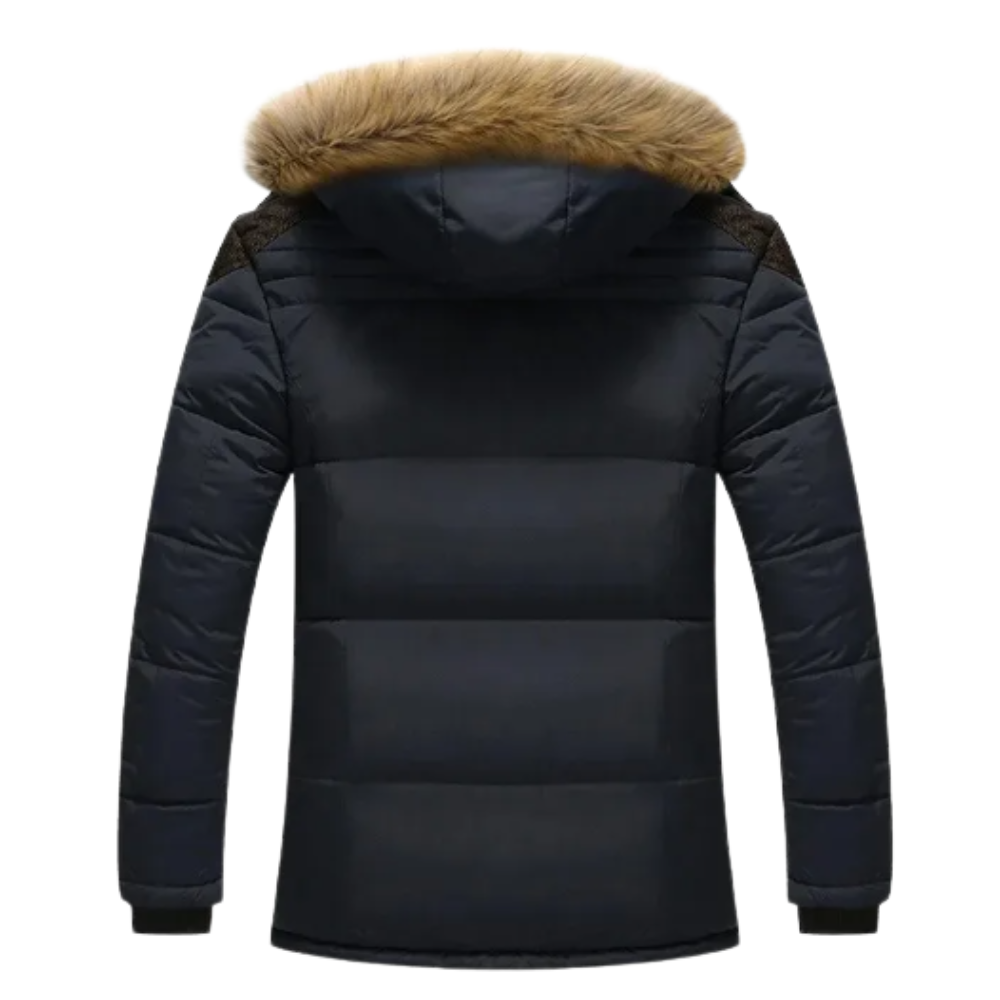 Elegante wattierte Fleece-Winterjacke