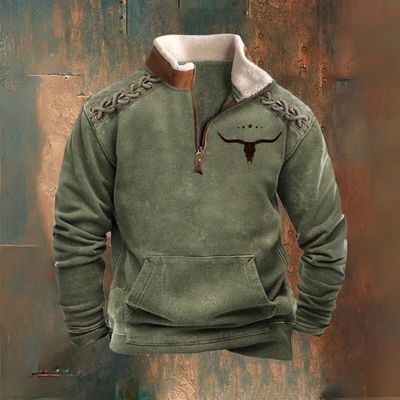 Lukas Retro Reißverschluss-Pullover