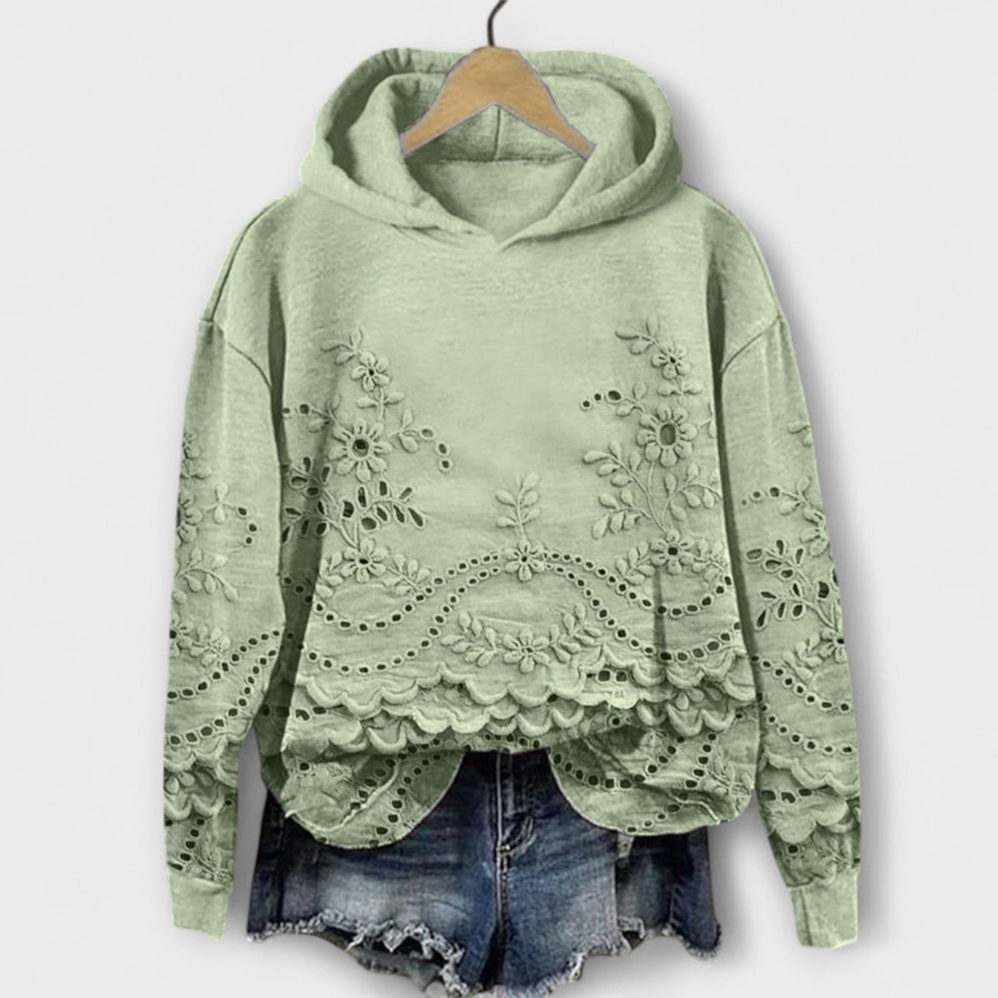 Grace – Vintage Hoodie mit Blumenprint