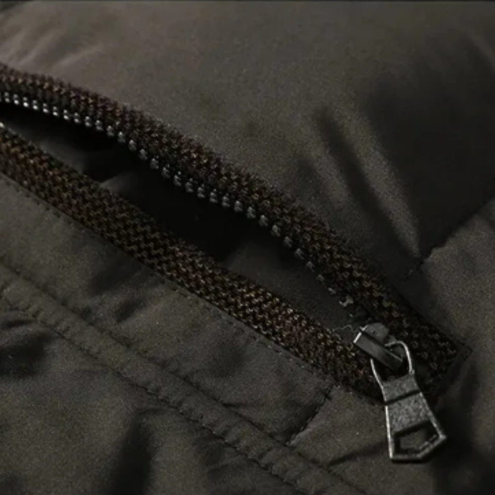 Elegante wattierte Fleece-Winterjacke