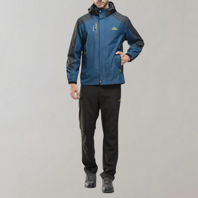 Herren Softshell-Jacke mit Kapuze, winddichter Membran und wasserabweisender Ausführung