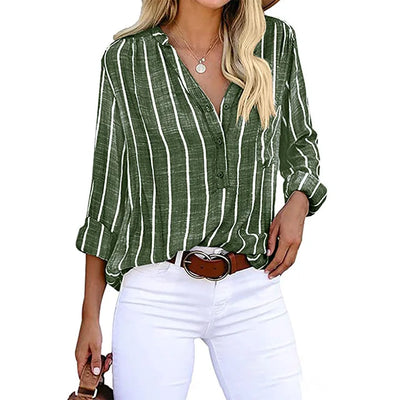 Maddie - Gestreifte Button-Up-Bluse