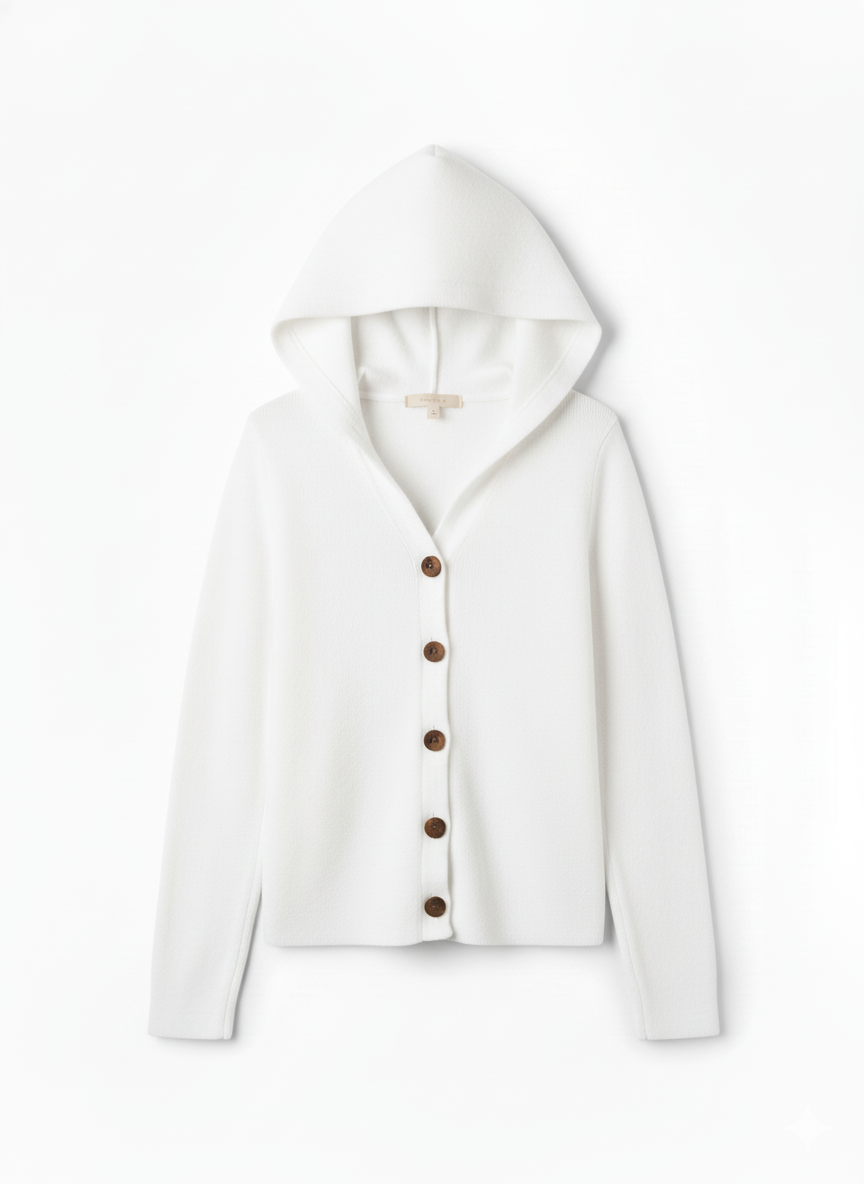 Felicia | Trendige Strickjacke mit Kapuze