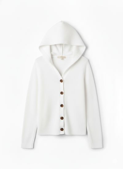 Felicia | Trendige Strickjacke mit Kapuze