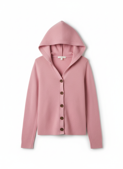 Felicia | Trendige Strickjacke mit Kapuze