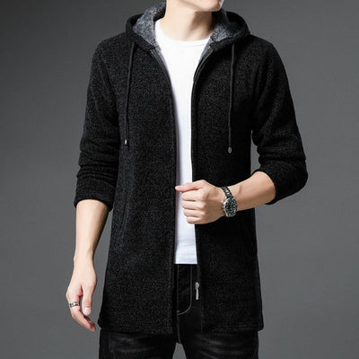 Warme Strickjacke für Herren mit Fleece-Futter