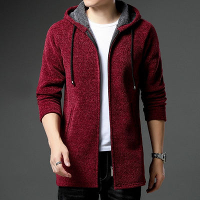 Warme Strickjacke für Herren mit Fleece-Futter