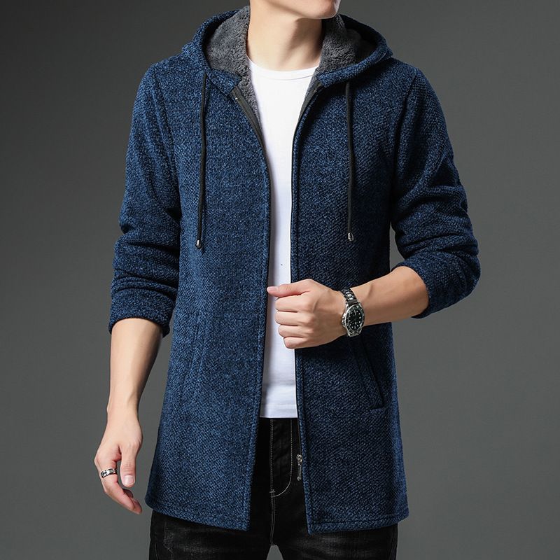 Warme Strickjacke für Herren mit Fleece-Futter