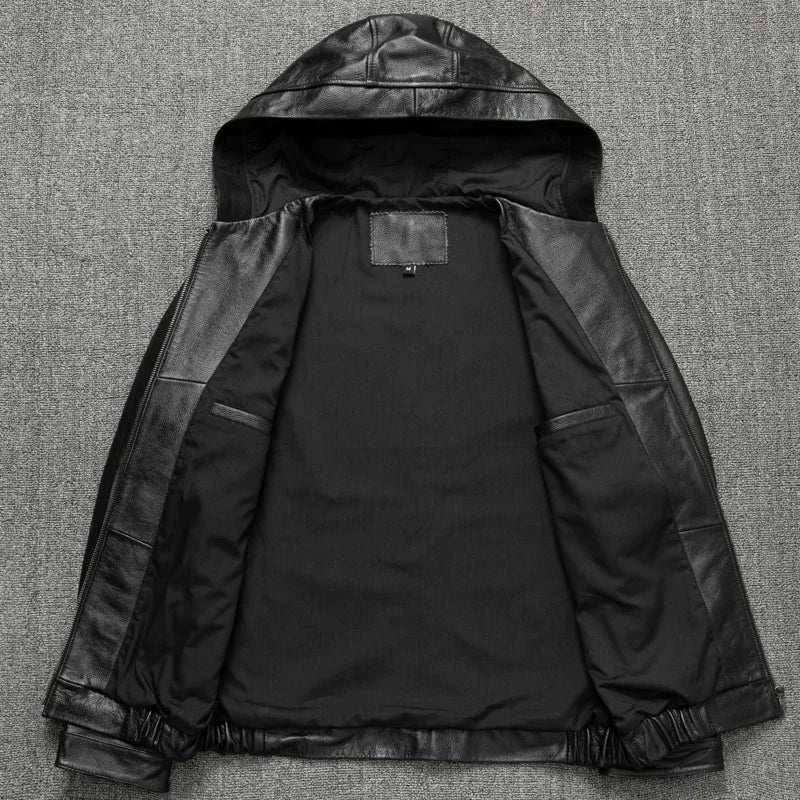 Die Finn Kapuzen Ledetjacke