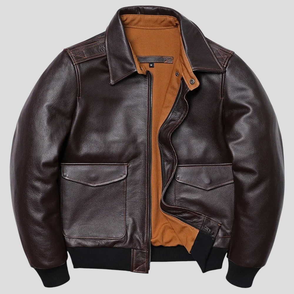 Lukas Klassische Lederjacke