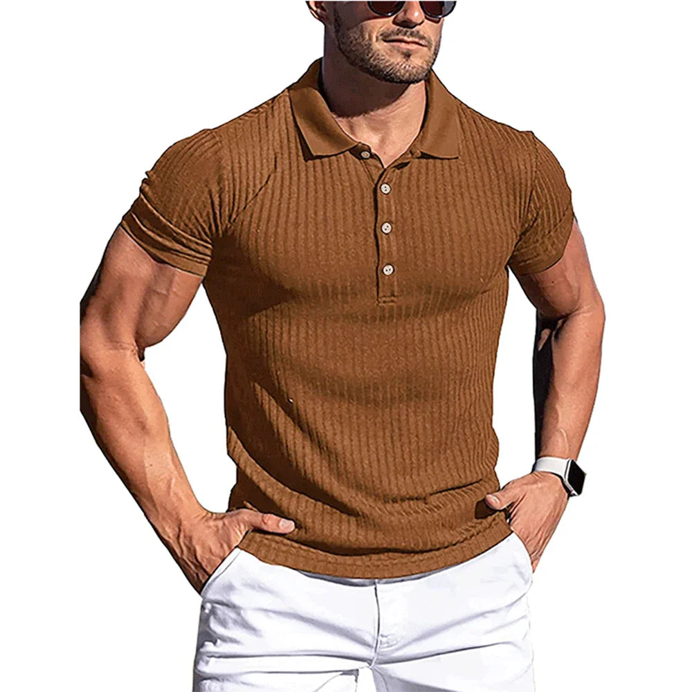 Elegantes gestreiftes Poloshirt