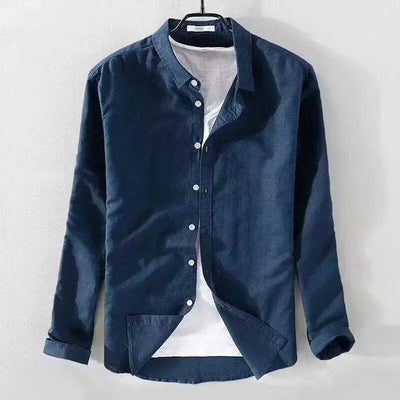 Lässige Baumwoll-Leinen Hemd