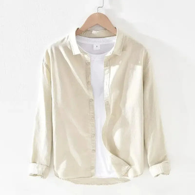 Lässige Baumwoll-Leinen Hemd