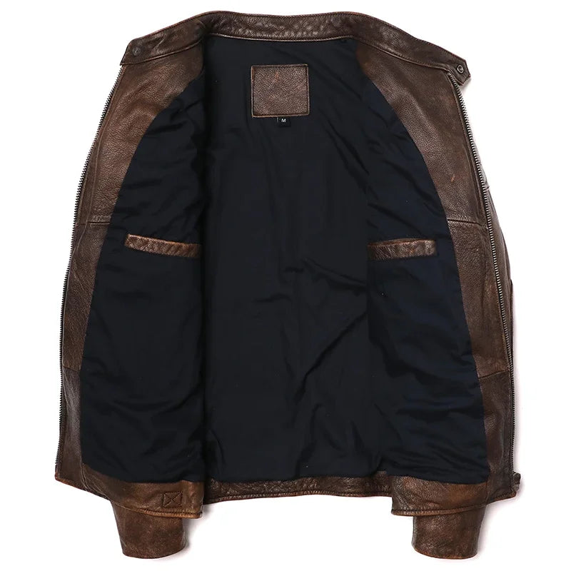 Vintage Kamel Lederjacke