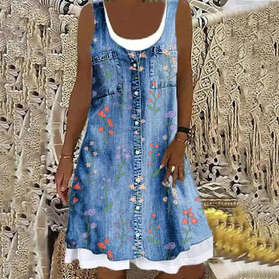 Neve™ - Elegantes Denim-Kleid