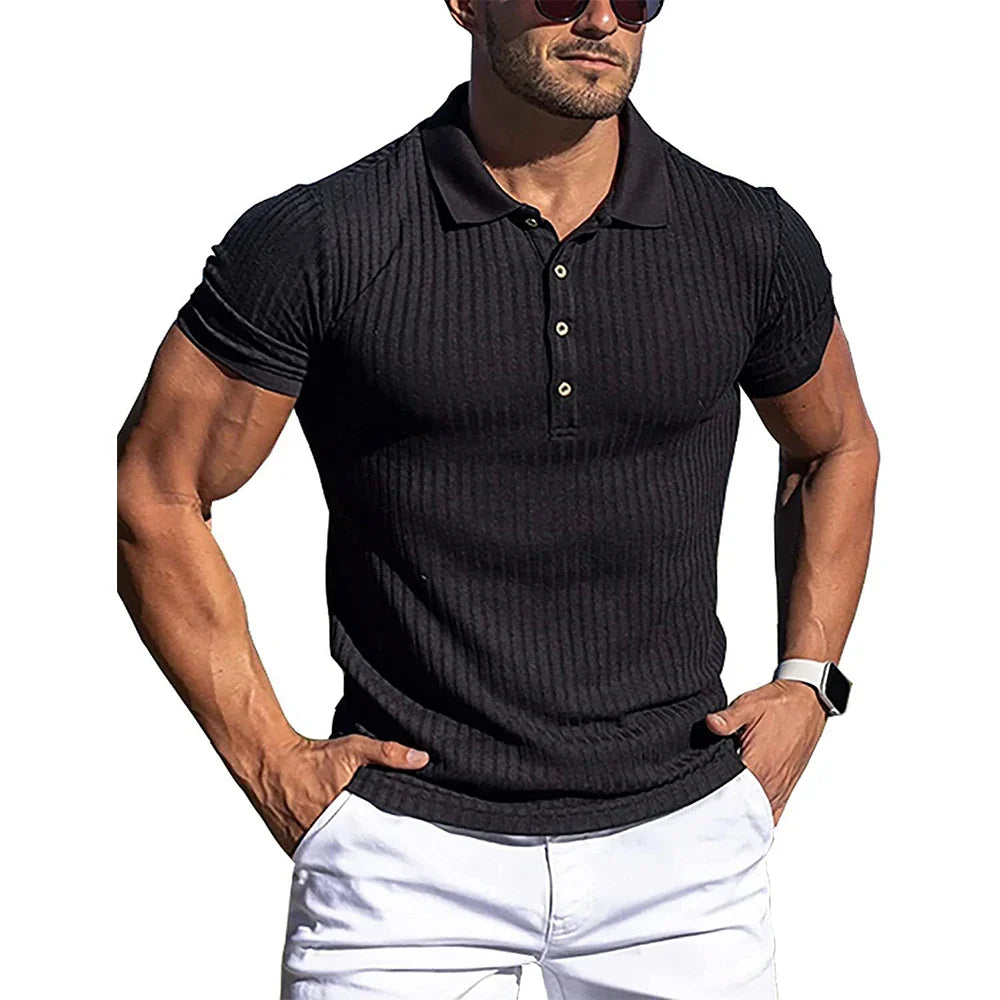 Elegantes gestreiftes Poloshirt
