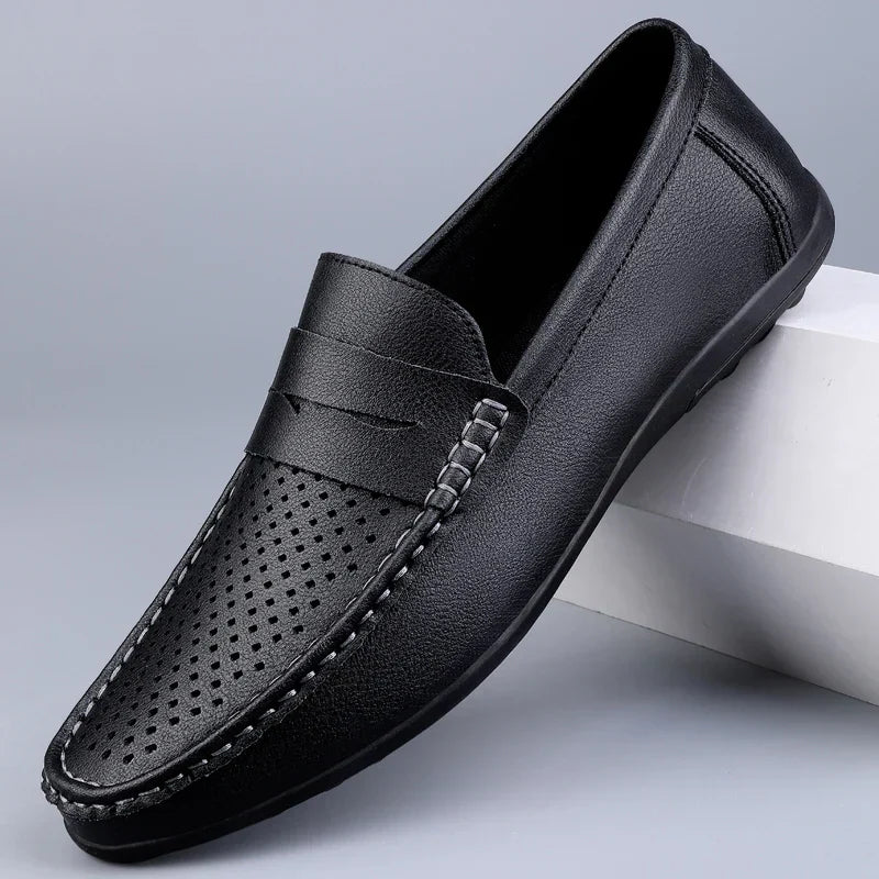 Klassische italienische Leder-Loafers