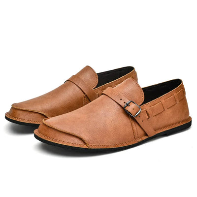 Lederloafers mit Schnalle