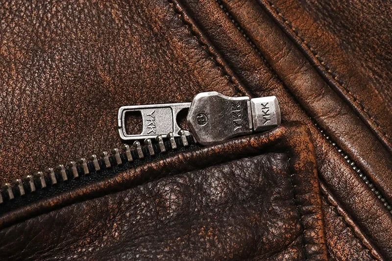 Vintage Kamel Lederjacke