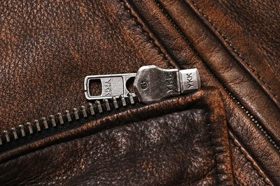 Vintage Kamel Lederjacke