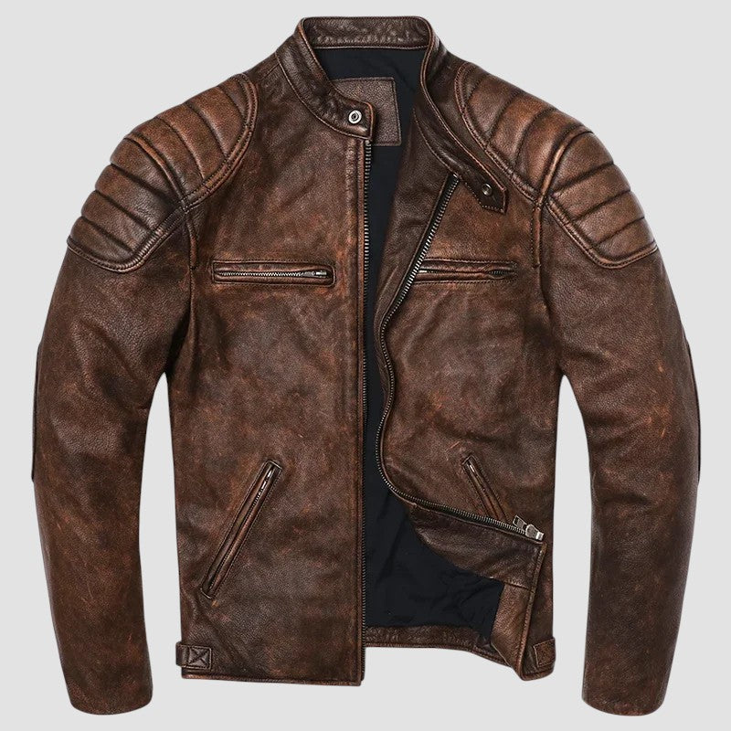 Vintage Kamel Lederjacke