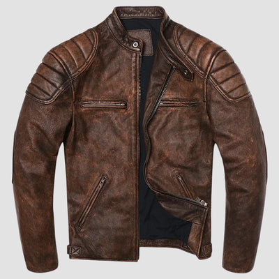 Vintage Kamel Lederjacke