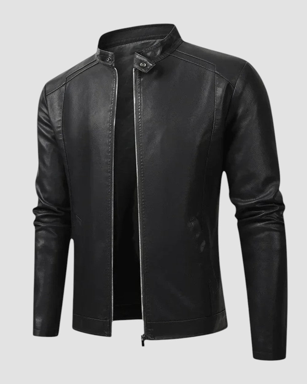 Elegante Herren Biker Lederjacke