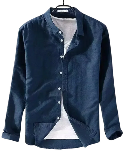 Lässige Baumwoll-Leinen Hemd