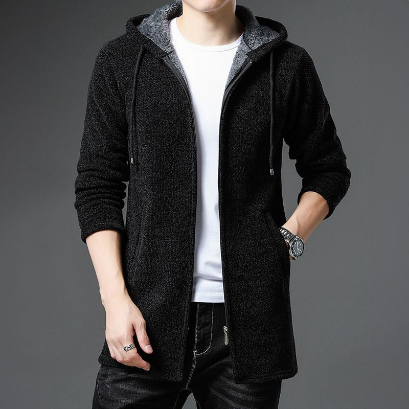 Warme Strickjacke für Herren mit Fleece-Futter