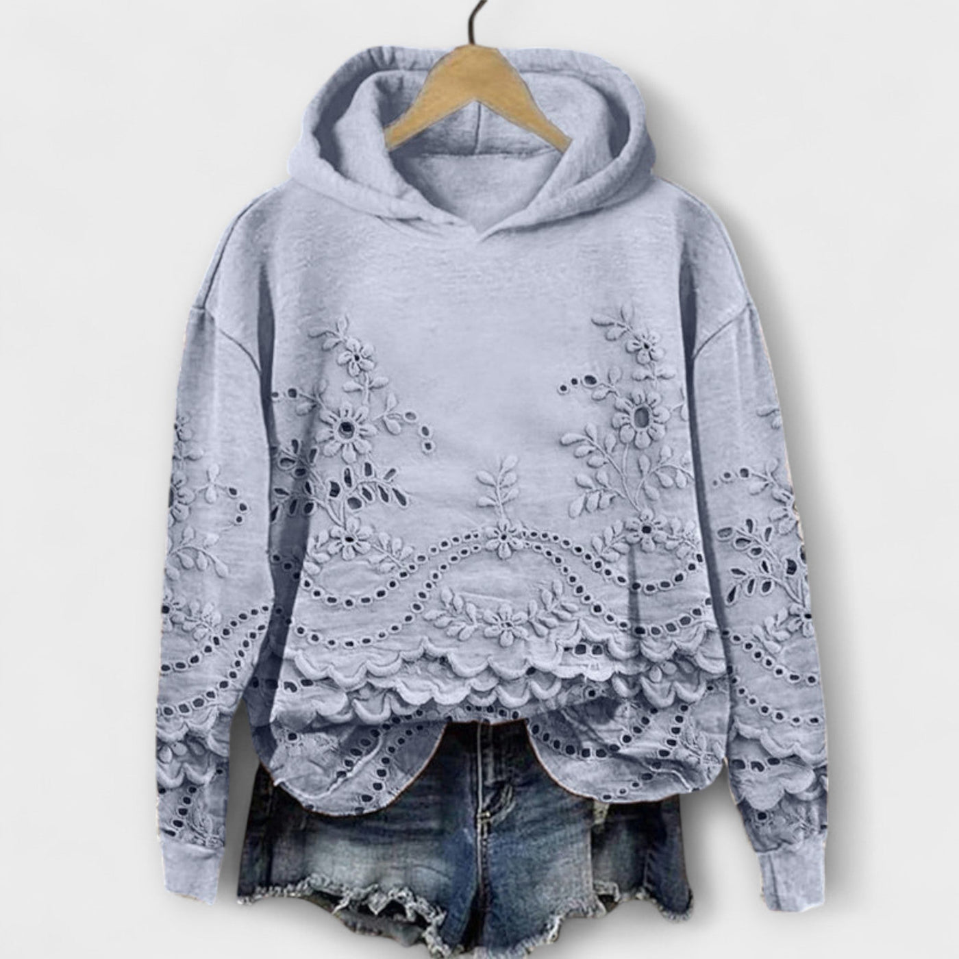 Grace – Vintage Hoodie mit Blumenprint