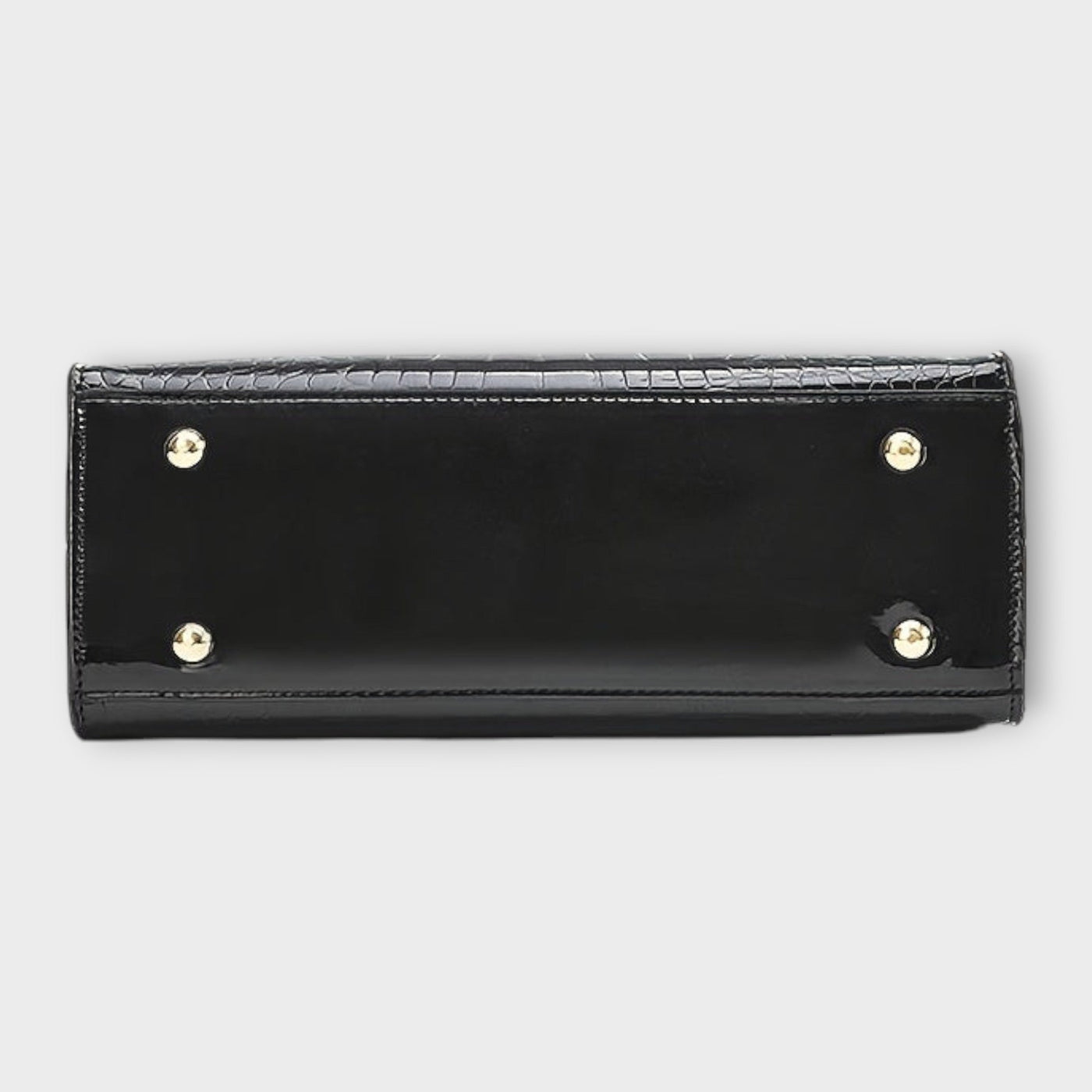 Lora. -  Glänzende Krokodilledermuster-Handtasche