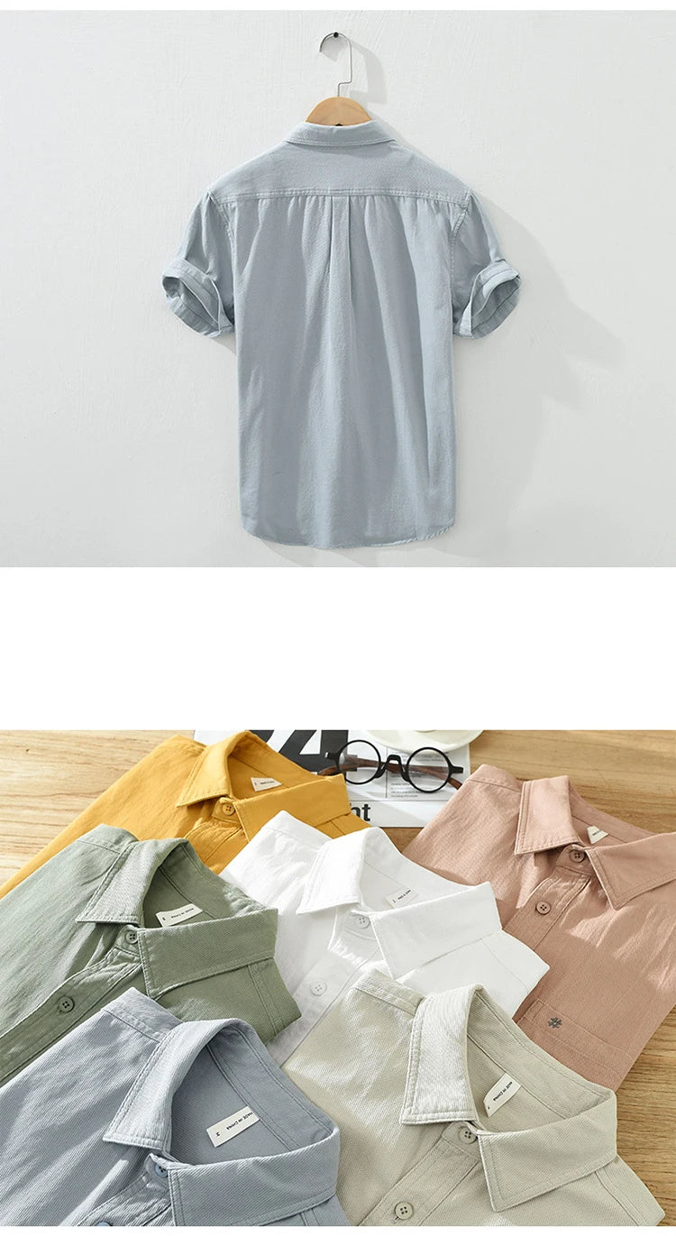 Baumwollhemd mit kurzen Ärmeln