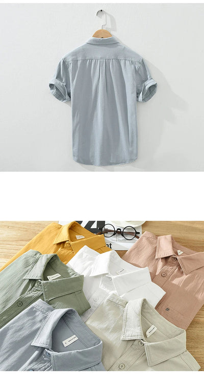 Baumwollhemd mit kurzen Ärmeln