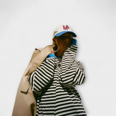 Mary - Gestreifter Oversize-Pullover