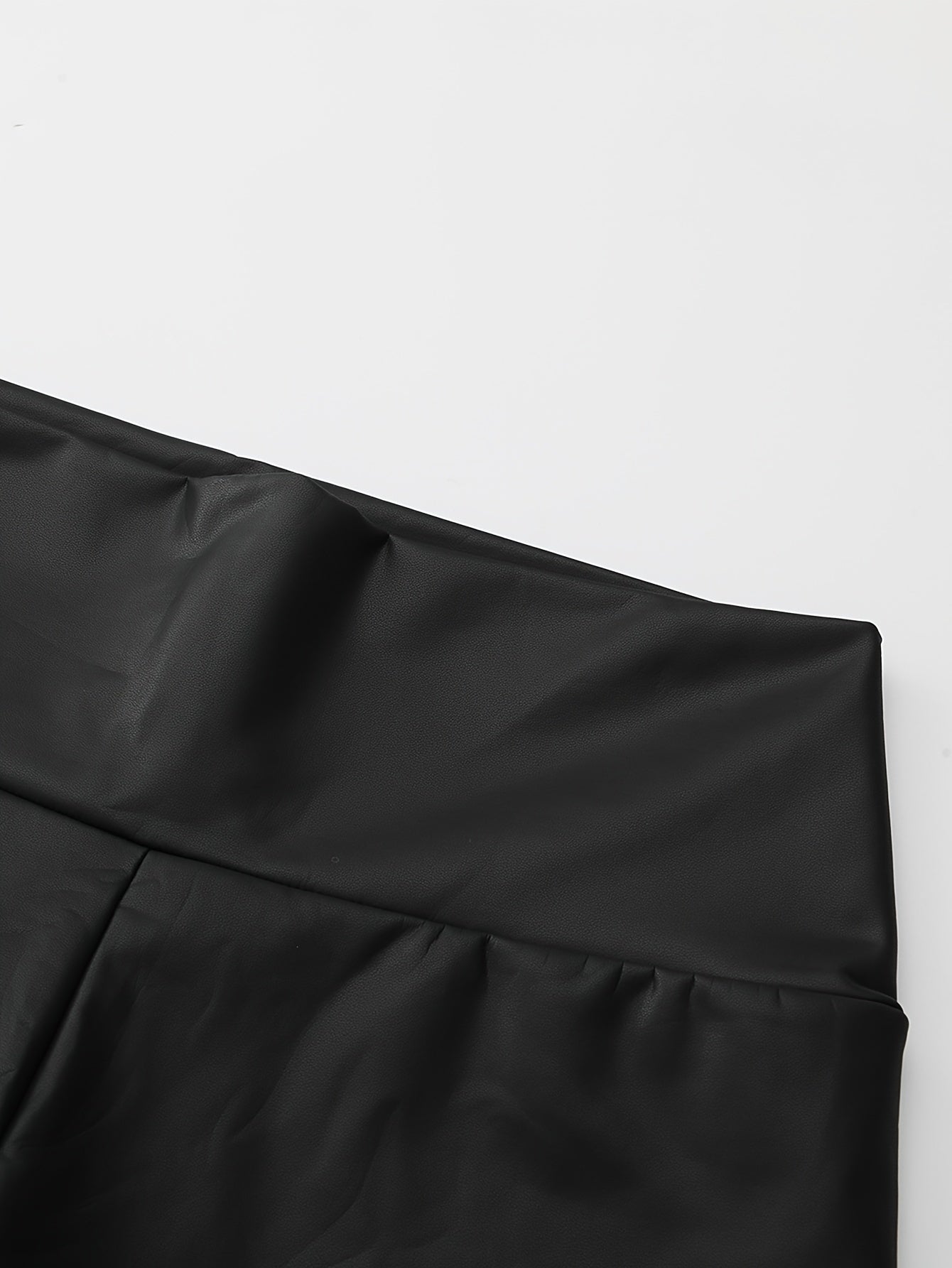 Berta Lederlook Leggings schwarz