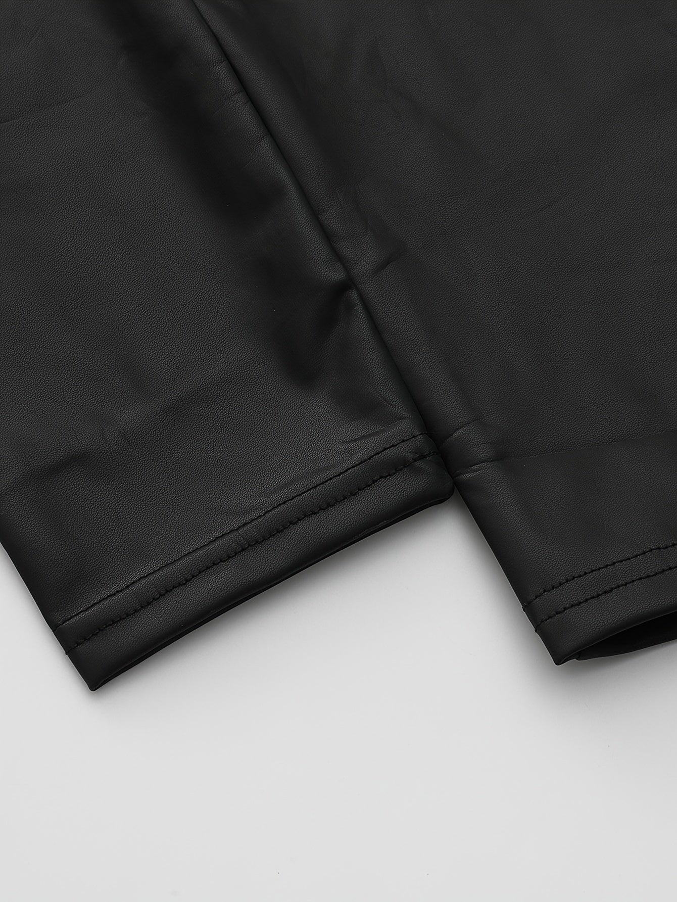 Berta Lederlook Leggings schwarz