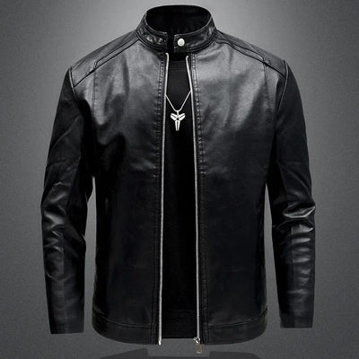 Elegante Herren Biker Lederjacke