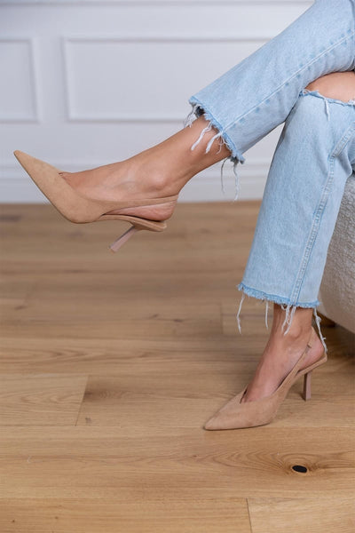 Marlena™ | Nude Slingback-Pumps mit feinem Absatz