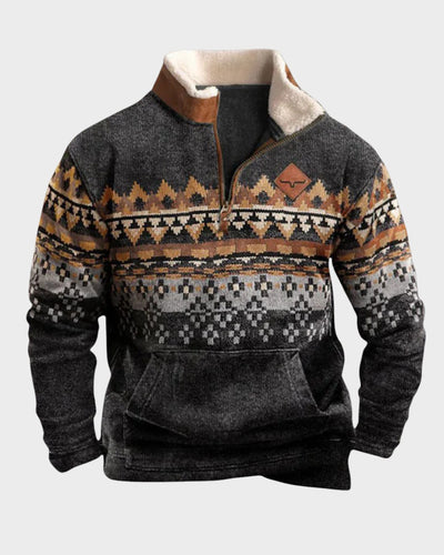 Lukas Retro Reißverschluss-Pullover