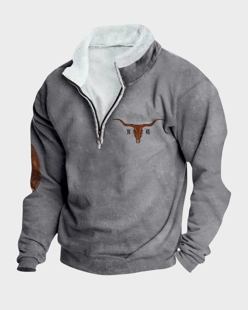 Lukas Retro-Reißverschluss-Pullover