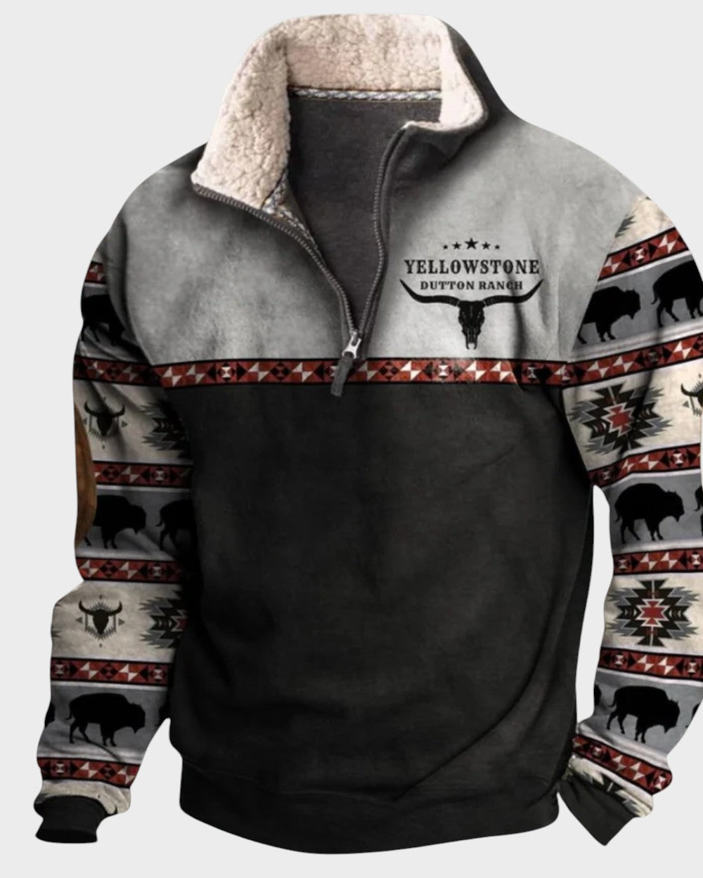 Lukas Retro-Reißverschluss-Pullover