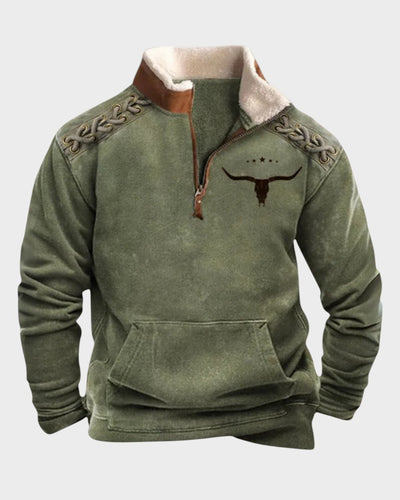 Lukas Retro Reißverschluss-Pullover