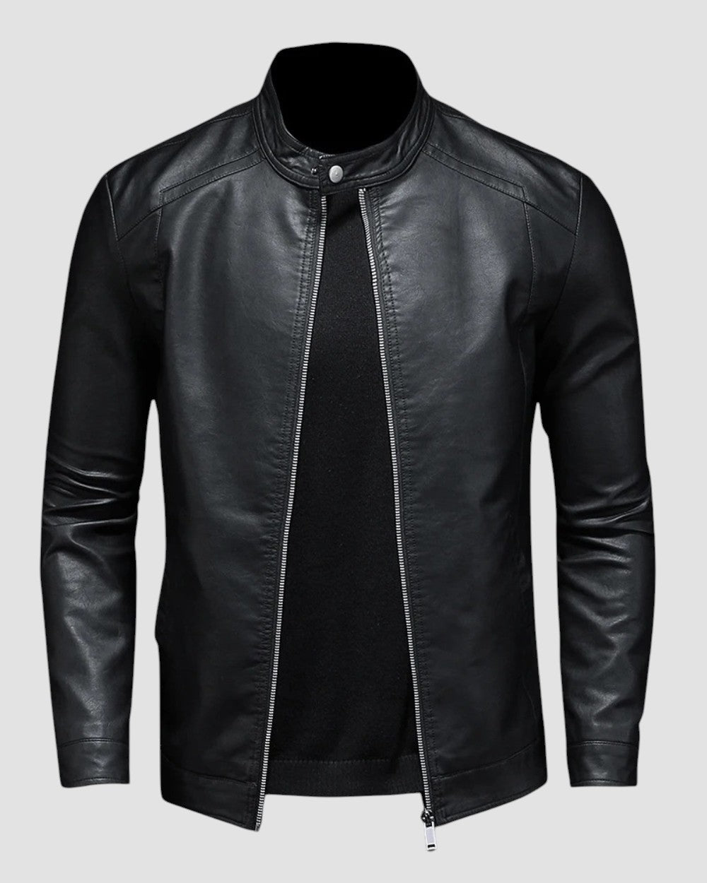 Klassische Lederjacke