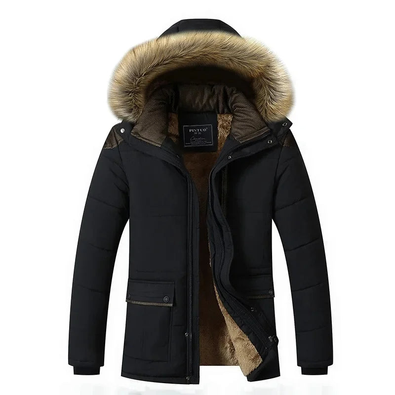 Elegante gepolsterte Fleece-Winterjacke